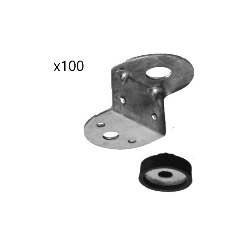 Boîte de 100 Pattes en Z Complètes AIRFRANE pour Installations de Ventilation, Climatisation et Chauffage - PF60X