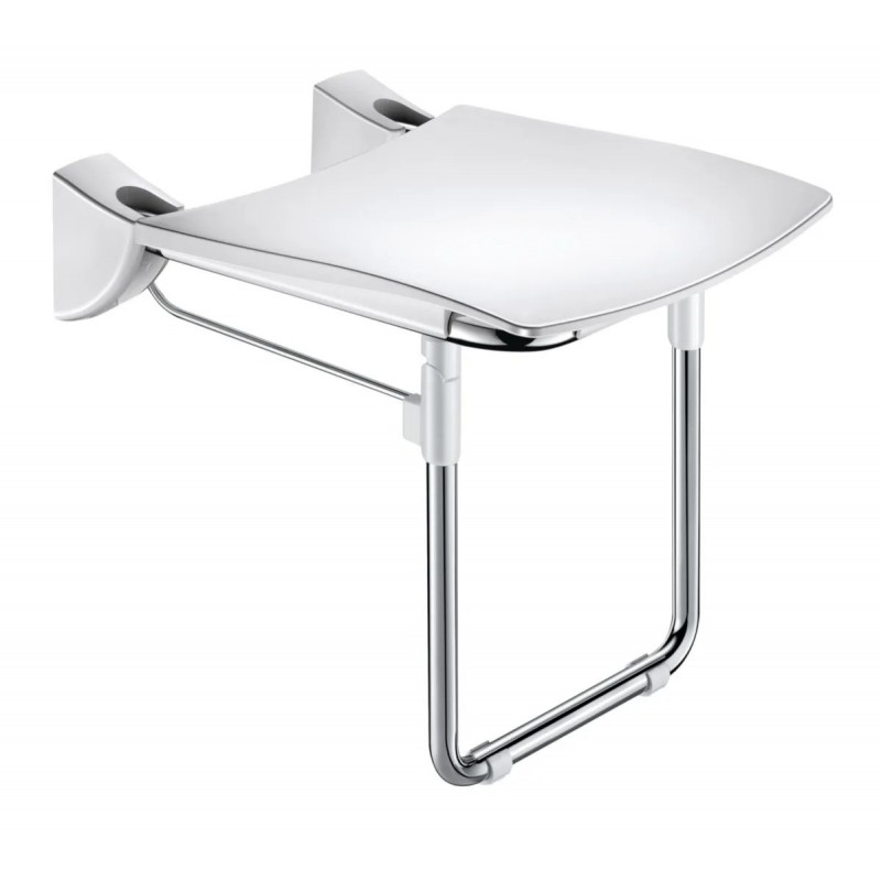 Siège de Douche Rabattable avec Pied DELABIE Grand Confort Modèle Large - 510430