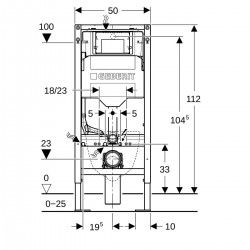 Bâti-Support Autoportant WC Suspendu GEBERIT Duofix 112cm