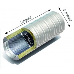 Piège à Son - Silencieux Cylindrique F2A Confort 50 Ø450mm L900mm - SIL0113