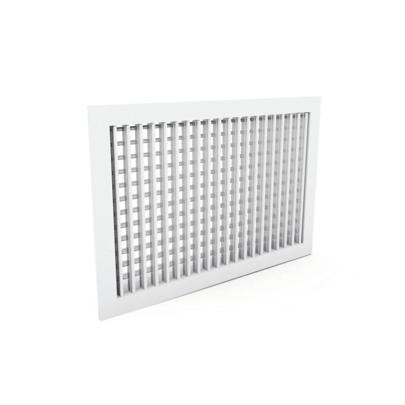 Grille Aération GRADA Double Deflex Aluminium 400x200 - AD130 - NEUVE