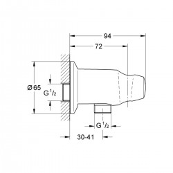 Coude à Encastrer GROHE Movario 1/2" pour Support de Douchette