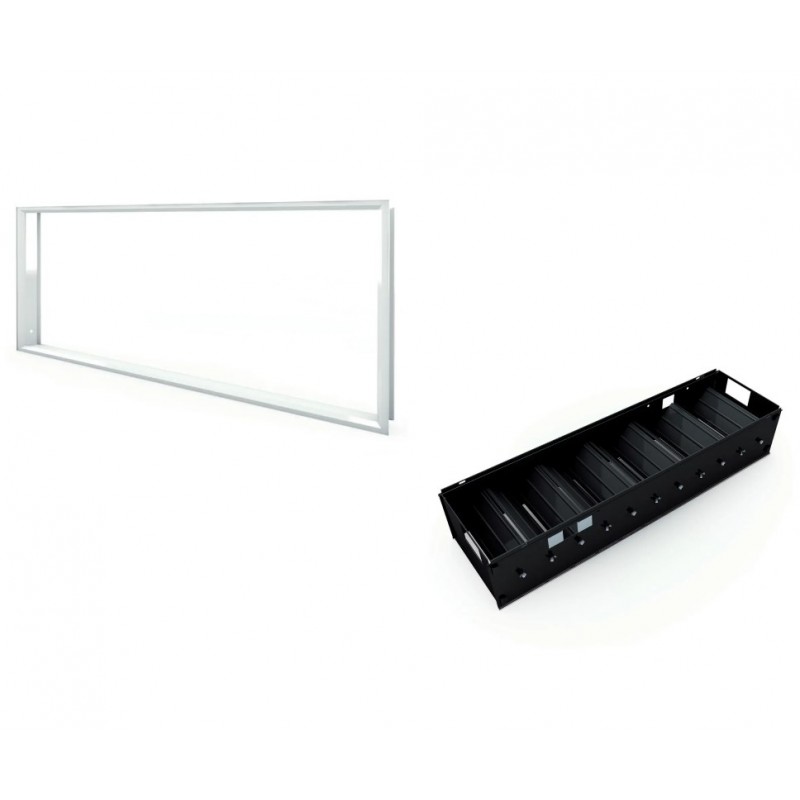 Lot d'un Registre Noir et d'un Pré-Cadre pour Grille 300x150mm GRADA