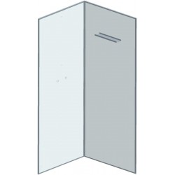 Panneaux de Fond en Verre Blanc 100x80cm ALTERNA pour Cabine de Douche Concerto 2 - 6683172