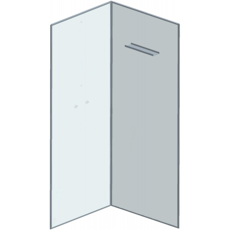 Panneaux de Fond en Verre Blanc 100x80cm ALTERNA pour Cabine de Douche Concerto 2 - 6683172