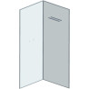 Panneaux de Fond en Verre Blanc 100x80cm ALTERNA pour Cabine de Douche Concerto 2 - 6683172