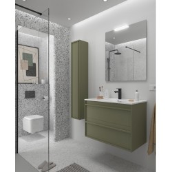 Ensemble Meuble Sous-Vasque SALGAR Attila Vert L80cm et Plan Vasque ALTERNA Concerto Blanc L80cm - 104202 - 7458365