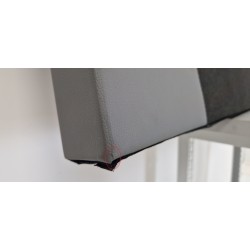 Tête de Lit Simili Cuir MEUBLER DESIGN 190x105cm Grise pas cher