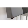 Tête de Lit Simili Cuir MEUBLER DESIGN 190x105cm Grise pas cher