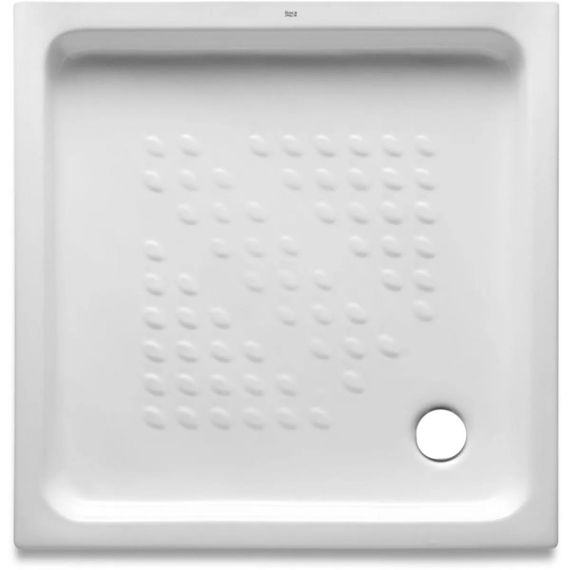 Receveur de Douche ROCA Italia Carré à Poser en Céramique 90x90cm Blanc - A3740HH000