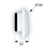 Bouche d'Extraction pour Ventilation Hygroréglable ANJOS Alizé 10/75m3/h
