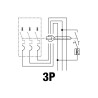 Bloc Différentiel Adaptable GEWISS Pour Disjoncteur MT-3P 25A Type AC Instantané Idn0,03a 3,5 Modules - GW94442