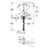 Mitigeur de Cuisine GROHE Minta Monocommande Évier Monotrou Bec U Orientable Mousseur Chrome - 32488000