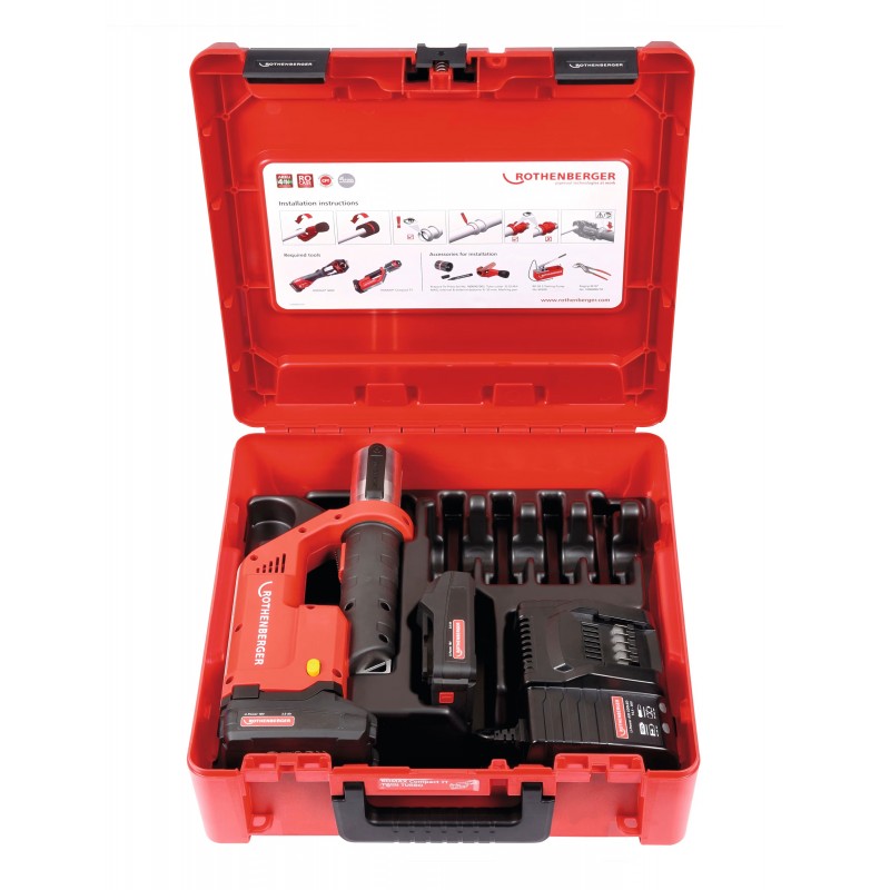 Mallette Romax Compact Basic TT ROTHENBERGER Sertisseuse avec 2 Batteries 2AH - 1000002116 - NEUVE