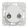 Prise TV/FM SCHNEIDER Odace Fin de Ligne pour Système en Série Blanc - S520452