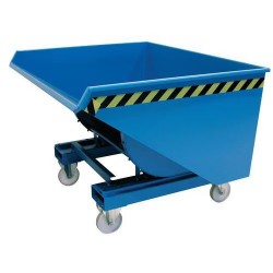 Benne Basculante 500L BAUER Avec Entrée de Fourches sur Roulettes - AK 50-A028014-A028002