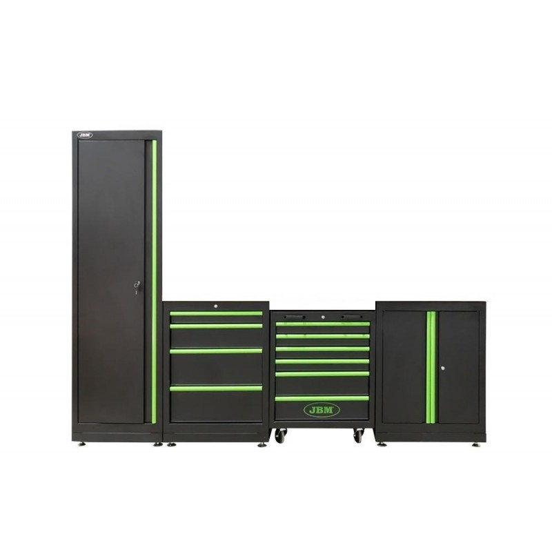 Ensemble de Meubles Modulaires pour Garage JBM Noir - E4MG - NEUF Déclassée