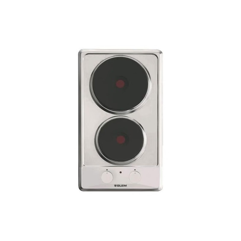 Table de Cuisson Électrique GLEMGAS 30x50 avec 2 Plaques Inox - GT320IX - NEUVE