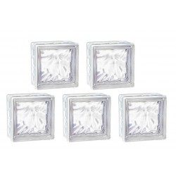 Brique de Verre LA ROCHÈRE Cubiver2 Nuagé Incolore pour Paroi de Douche 19,6x19,6x8cm - 60007JC