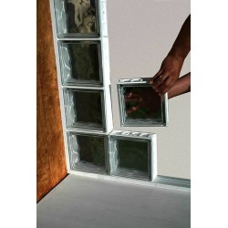 Briques de Verre LA ROCHÈRE Cubiver2 Nuagé Incolore pour Paroi de Douche 19,6x19,6x8cm - 60007JC