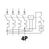 Disjoncteur Magnéto Thermique Différentiel GEWISS MDC60 4P Courbe C20A 6000A-6kA/400V 4 Modules - GW94168