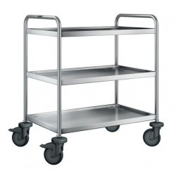 Desserte Chariot de Service Inox BLANCO SW 8 x 5-3 Charge 120kg 3 Plateaux - 569770