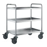 Desserte Chariot de Service Inox BLANCO SW 8 x 5-3 Charge 120kg 3 Plateaux - 569770