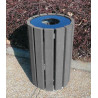 Poubelle Ronde à Fente Extérieur 90L Escapade Gris Hauteur 77cm