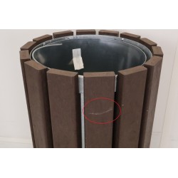 Poubelle Ronde à Bac Extérieur 70L Escapade Marron Pas Cher