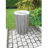 Poubelle Ronde avec Tendeur Extérieur 90L Escapade Gris
