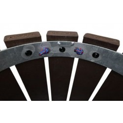 Poubelle avec Tendeur Extérieur 90L Escapade Marron Hauteur 77cm - A398125