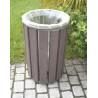 Poubelle Ronde avec Tendeur Extérieur 90L Escapade Marron Hauteur 77cm