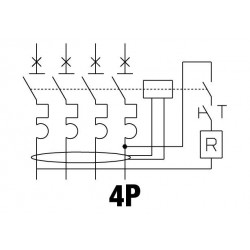 Disjoncteur Magnétothermique Différentiel GEWISS MDC60 4P Courbe C 10A 6000A-6kA/400V 4 Modules - GW94166