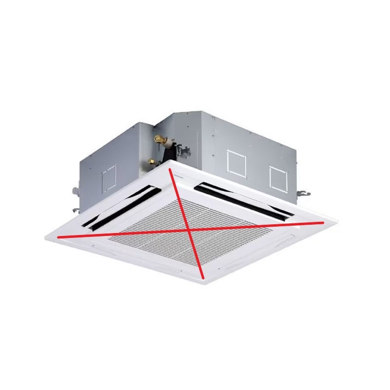 Unité Intérieure Cassette de Climatisation Réversible 12kW TOSHIBA Inverter 4 Voies 840x840 DI-SDI - RAV-RM1401UTP-E