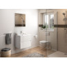 Meuble Sous-Vasque à Suspendre AQUARINE Prefixe Salle de Bain/Eau 2 Tiroirs Blanc - 241453 - NEUF