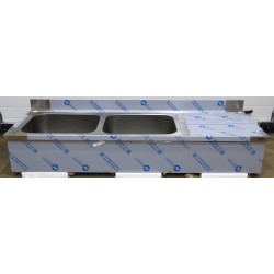 Plonge Inox TECNOX 2 Cuves avec Égouttoir à Droite