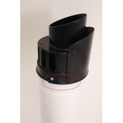 Kit Rallonge Ventouse Horizontale THERMOR 1m Terminal 80/125 Blanc - 100034106110