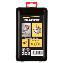 Coffret de 7 Forets Béton DIAGER Booster Plus