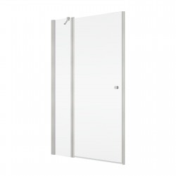 Porte de Douche RONAL Solino avec Partie Fixe en Ligne Verre Transparent - SOL13SM15007