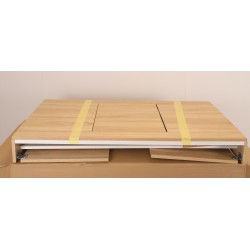 Meuble Sous-Évier de Cuisine NEOVA Décliq Déco 3 Portes Décor Chêne Naturel L120 cm - S13NA23PR120BT1