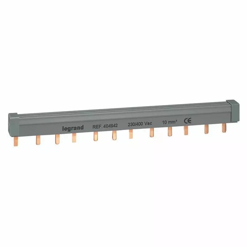 Peigne d'Alimentation Tripolaire LEGRAND HX3 3P pour Bornes à Vis Longueur 12 Modules 4 Appareils - 404942