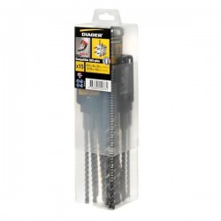 Coffret 15 Forets Béton DIAGER Booster Plus Compatible SDS-Plus Ø5-6-8x160mm Ø10-12x210mm 3 Taillants Perforateur - 5019A