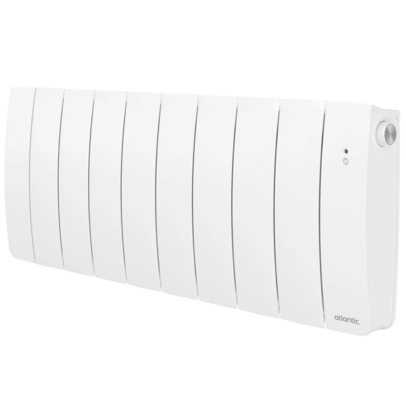 Radiateur Électrique à Inertie Fluide 1500W ATLANTIC Galapagos Connecté Horizontal Blanc - 500615 - NEUF Déclassé