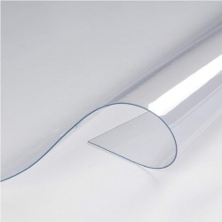 Rouleau de 15m Nappe PVC Transparent Crystal  Largeur 140cm Épaisseur 0.8mm - CR80/100