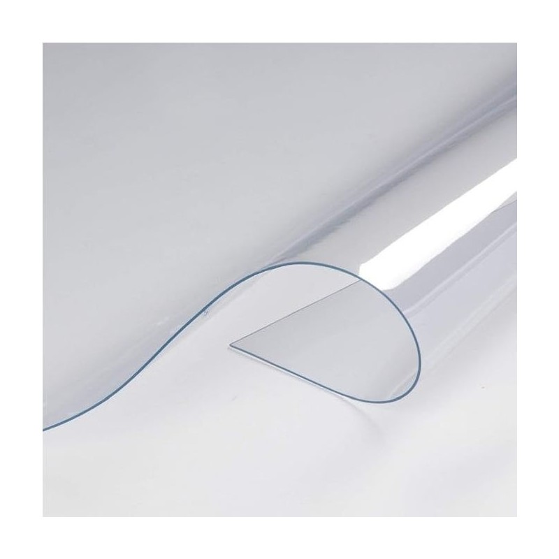 Rouleau de 15m Nappe PVC Transparent Crystal  Largeur 140cm Épaisseur 0.8mm - CR80/100