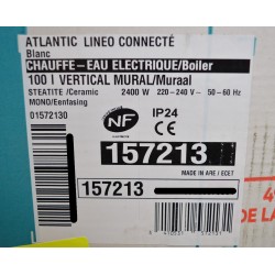 Chauffe-Eau Électrique Carré 100L ATLANTIC Linéo Connecté 157213