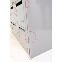 Bloc de 12 Boîtes aux Lettres LEABOX Collective Intérieur Gris - 3x4 - NEUF Déclassé