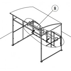Abri de Parking pour Fumeurs avec Banc Assis-Debout et Panneau Frontal - A172268 - NEUF Déclassé