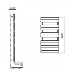 Sèche-Serviettes Eau Chaude 902W AQUANCE Aube Vertical Mural Blanc - 0PCHPM063166000