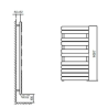 Sèche-Serviettes Eau Chaude 902W AQUANCE Aube Vertical Mural Blanc - 0PCHPM063166000